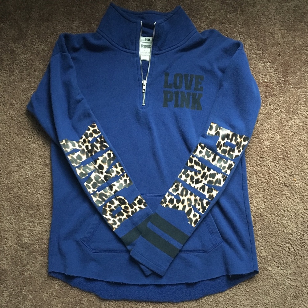 VS Pink quarter zip sweater!